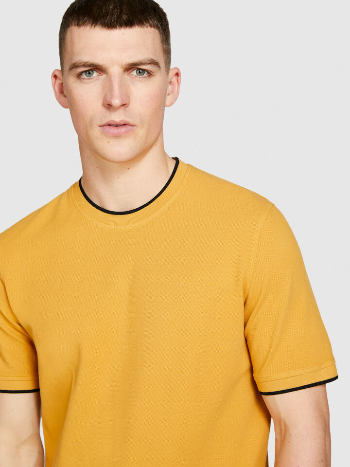 Clashing t-shirt - men's short sleeve t-shirts - Mustard | Sisley image number 5